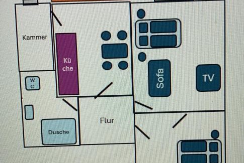 Daberstedt Apartment | Erdgeschoss-Wohnung mit 2 Schlafzimmern, Balkon und Parkplatz
