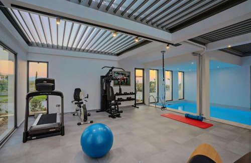 Adelianos Kampos Villa | Exclusive Crete Villa 4 Bedrooms Villa Blue Lavish Interiors Infinity Pool Incredible Sea Views Terrace With Bbq Gym Rethymno