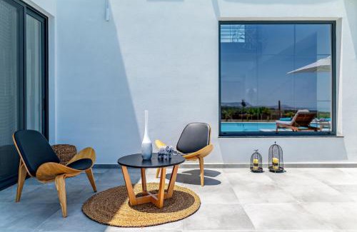 Adelianos Kampos Villa | Exclusive Crete Villa 4 Bedrooms Villa Blue Lavish Interiors Infinity Pool Incredible Sea Views Terrace With Bbq Gym Rethymno