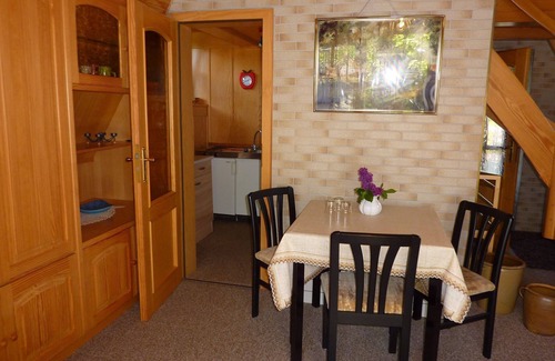 Burg-Kauper Apartment | Ferienhaus am Fließ - Ferienhaus am Fließ, SZ im OG, WZ, Küche, Du/wc, Terrasse