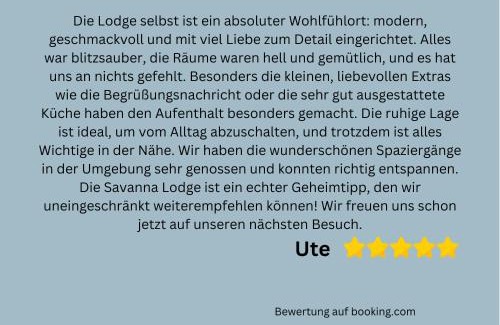 Hockelheim Apartment | Ferienhaus Höckelheim - FeWo Savanna Lodge - barrierefrei - 100qm - 3 Schlafzimmer - bis 6 Gäste - Babies reisen gratis - Terrasse, Garten & Grill - vollausgestattete Küche mit Spülmaschine - Klimaanlage, Fußbodenheizung & Raffstores - nahe Göttingen