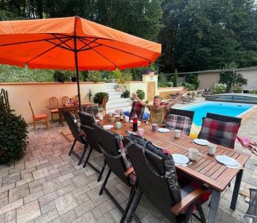 Oberdorla House | Ferienhaus mit Pool im Seußlitzer Grund