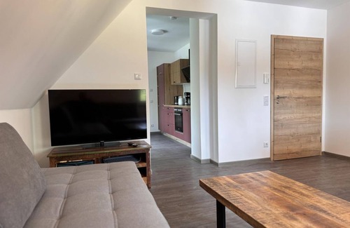 Reinhardtsdorf-Schoena Apartment | Ferienwohnung "heilige Stiege", 1 Schlafraum - Ferienhaus Barbarine