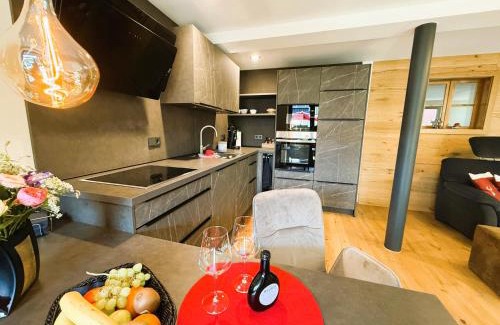 Feilitzsch Apartment | Ferienwohnung im Chaletstil Kornspeicher 70 qm Wellness Fitness Sauna Bergrödelhof