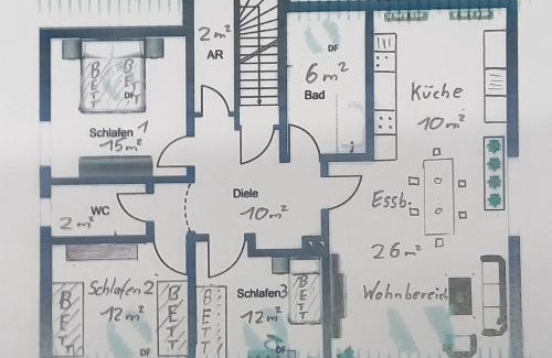 Litzendorf Apartment | FeWo Taube in Schammels dorf am Brauereienweg Platz für 7 Personen
