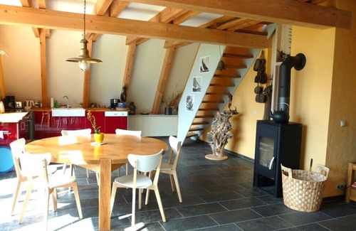 Dranske House | Finnhaus 200m from the Baltic Sea coast, sea view to Hiddensee + Moen, free WLAN