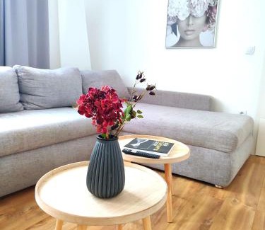 Schoetmar Apartment | Flair-Apartments 'Apartment nähe Schlosspark', 300 m Bahnhof, Innenstadt Bad Salzuflen Stadtteil Schötmar, für Urlaub oder Geschäftsreise, separater Eingang, 24 Std Check-in,WLAN, Streaming-Fernseher, Küche, Regendusche, Doppelbett, 2 Schlafsofa