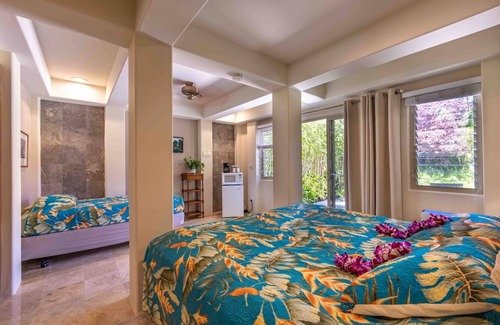 Haiku Resort | Gardenia Room on Tropical Lush Farm in Haiku, Maui with Private Soak Pool