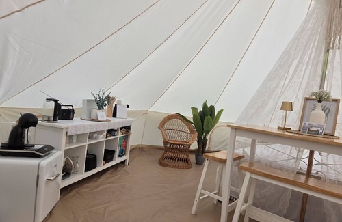 Carpin RV Rental | Glamping 'Tipi Jurte Zelt In Der Seenplatte' with Private Terrace, Private Garden and Wi-Fi