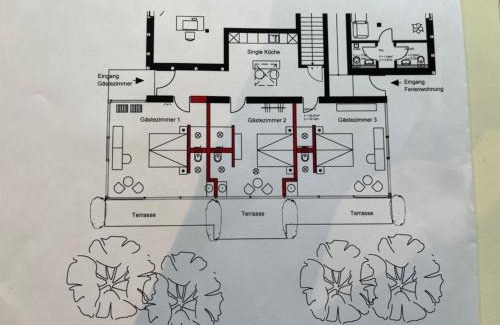 Mettingen Apartment | Glashaus mit 3 Gästezimmer