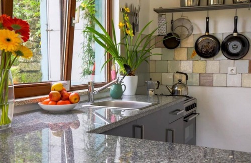 Currelos Apartment | Granite-wall Luxury Cave on the Mondego River