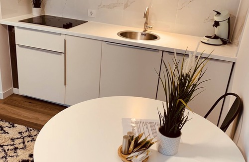 Homburg Apartment | Guest house at the Homburg University Hospital: Exclusive apartment with kitchen and bathroom