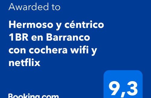 Barranco Apartment | Hermoso y céntrico 1BR en Barranco con cochera wifi y netflix