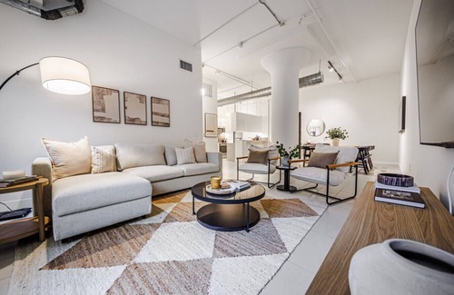 Historic Core Apartment | Industrial-Style 2BR Condo Downtown LA W/Rooftop
