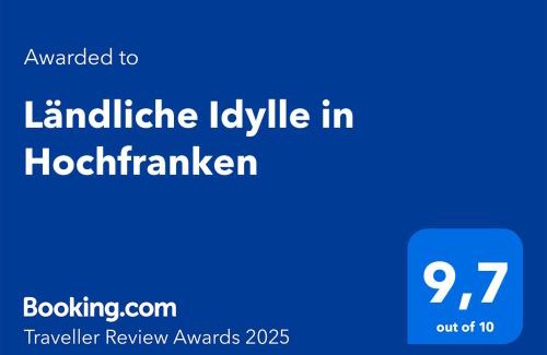 Regnitzlosau Apartment | Ländliche Idylle in Hochfranken