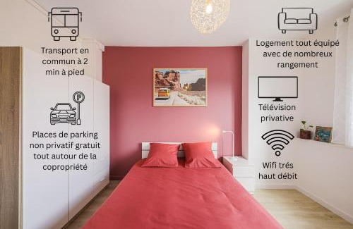 Secteur 3 Apartment | La coloc' Smart & Cosy - 4 chambres différentes et privatives sont disponible dans ce T4 de 80m2 en colocation - Jusqu'à 2 personnes par chambre - 1 lit double par chambre