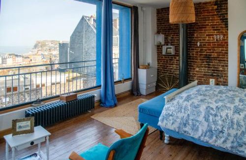 Le Treport House | La Maison Bleue, terrasses et vue panoramique mer