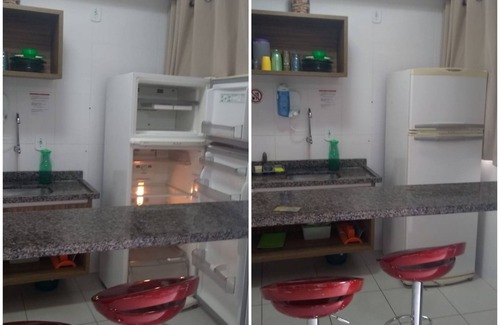 Jardim Paraiso Apartment | LACQUA DI ROMA - WAVE POOL AND KITCHEN WITH STOVE