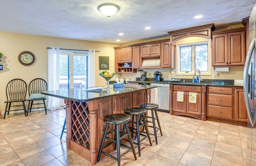 Barnstead House | Lakefront Home: Hot Tub & Fire Pit in Barnstead