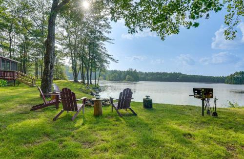 Rindge House | Lakeside Log Cabin with Porch in Monadnock Region