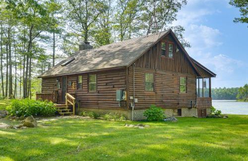 Rindge House | Lakeside Log Cabin with Porch in Monadnock Region