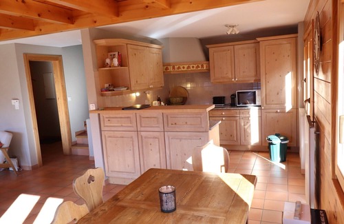 Saint-Luc Ski Chalet | Large and very bright chalet for 10 people with large terrace, garden and a very nice view.Interior: