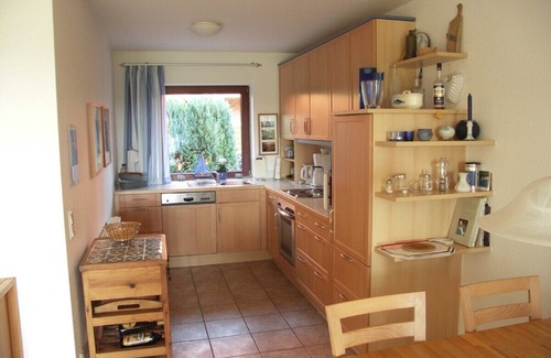 Polchow Apartment | Large apartment with south-facing terrace, garden, wide view of the countryside, close to the beach