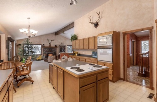 Whitefish House | Large custom home with vaulted ceilings, private rural setting, near Whitefish.
