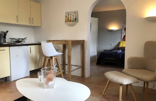 Ile du Levant Apartment | Le Lotie Apartment T2-35m2 Sea view Balcony Terrace Air conditioned