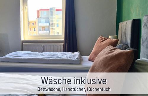 Brandenburg an der Havel Apartment | Lichtdurchflutete moderne Stadtwohnung, Küche, Waschtrockner, SmartTV