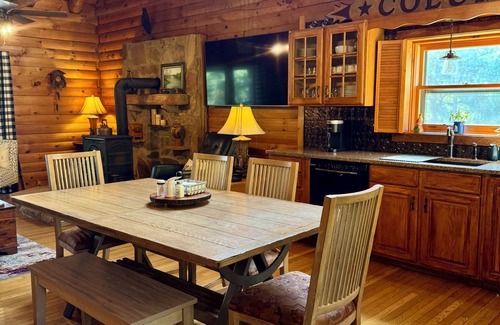 Livingston County Cabin | Log cabin with walkout basement and loft located on Ohio River’s edge.