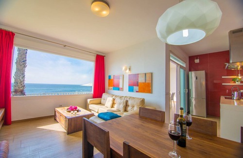 Los Canos de Meca Villa | Los Canos De Meca: Wonderful Villa located in front line beach, over a small cliff. Private garden and terrace with magnificent sea views. There is a private access to the beach below.