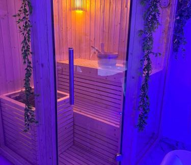 Metz Apartment | Loveroom de luxe avec jacuzzi sauna vapeur écran 300 cm