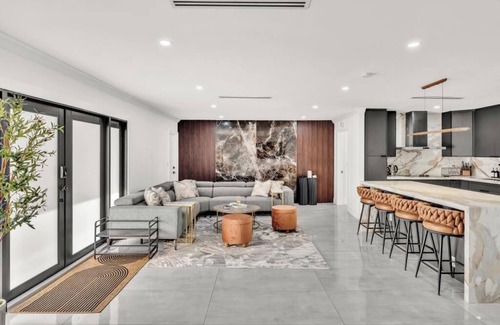 Hollywood Hills House | Lux Modern Villa w/Pool, Gym, Game Room, and Mini Golf, Near Beach and Casino