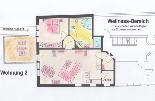 Rhoden Condo | Luxury apartment with its own whirlpool & fireplace / use of the wellness area incl.