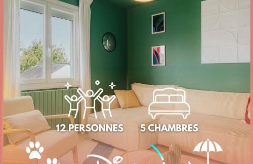 Pleurtuit House | Maison Élanore - 12 pers - proche Saint-Malo