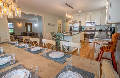 Michigan City House | Modern home with fire-pit and well equipped for large groups