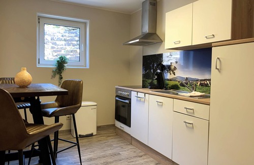 Dausfeld Apartment | Modern junior suite with kitchen and garden terrace