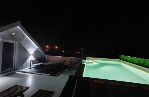 Drinovci Apartment | Modern penthouse Ivan with rooftop swimming pool and jacuzzi