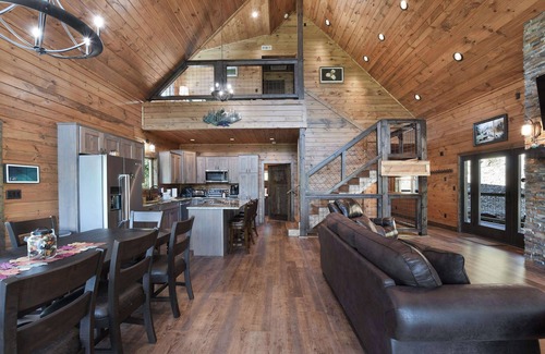 Chalet Village North Cabin | Mountain Views | Hot Tub | Game Room | Theater