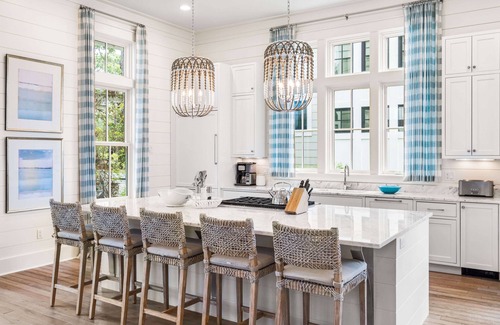 Wiregrass Meadows House | Must See in Watercolor! Private Pool, Outdoor Lounge, Golf Cart, Bikes, and More