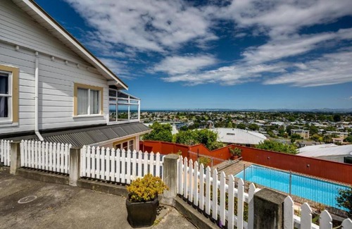 Hospital Hill House | Napier Hilltop Stays - Views, Pool & Pet Friendly!