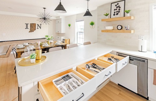 Indianapolis House | NEW home downtown Indianapolis w/2 king ensuites, cozy backyard, and game room