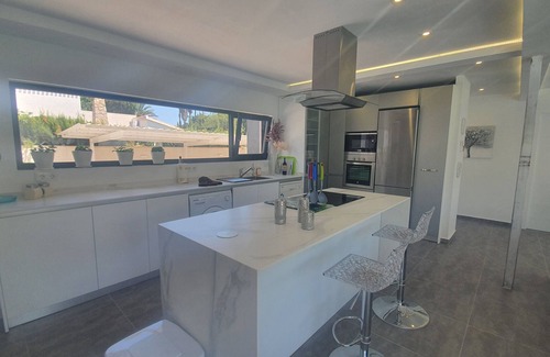 Denia Villa | NEW! Modern Beach Front Villa With HUGE Pool,Jacuzzi, Barbacoa, Parking & Views