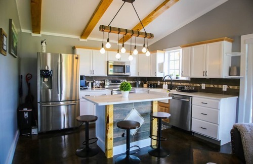 Badger House | Newly constructed cabin on a quiet residential pond.