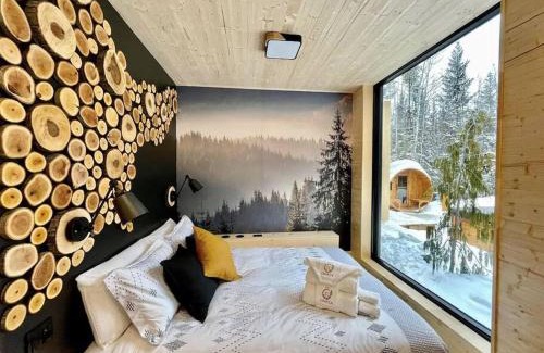 Petite-Riviere-Saint-Francois Ski Chalet | ONNEA - Magical Chalet with Stunning Views, Sauna & Hot Tub