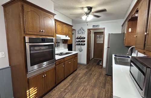 Central Oklahoma City House | Peaceful 3BR Retreat w/Movie Room, Fireplace, Trails & Lake Nearby