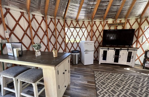 Salem RV Rental | Pet friendly glamping in a private yurt with stunning 360° views by Forest
