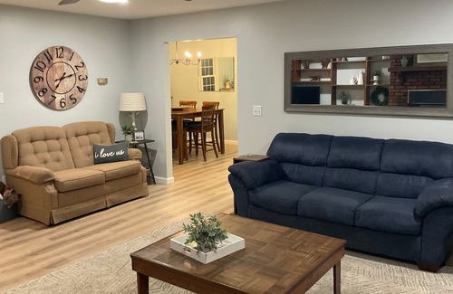 Clarks Chapel House | Pet-Friendly Home with Fully Fenced-In Backyard, Firepit, Screened-In Porch