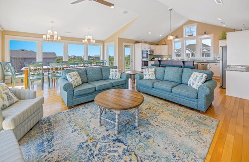 Salvo House | Premier Oceanfront DogFriendly w Pool, HotTub, Elevator, Theater, Outdoor Lounge